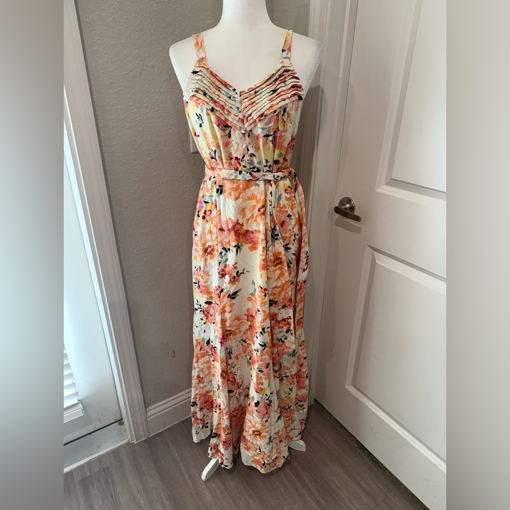 Zarr Collection Vibrant Floral Maxi Dress MSRP $118 Sz 10
